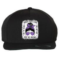 Domestic Violence Awareness Stop End Domestic Violence Wool Snapback Cap