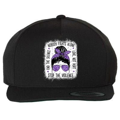 Domestic Violence Awareness Stop End Domestic Violence Wool Snapback Cap