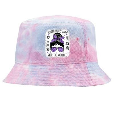 Domestic Violence Awareness Stop End Domestic Violence Tie-Dyed Bucket Hat