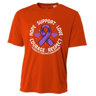 Domestic Violence Awareness LOVE SUPPORT Domestic Violence Cooling Performance Crew T-Shirt