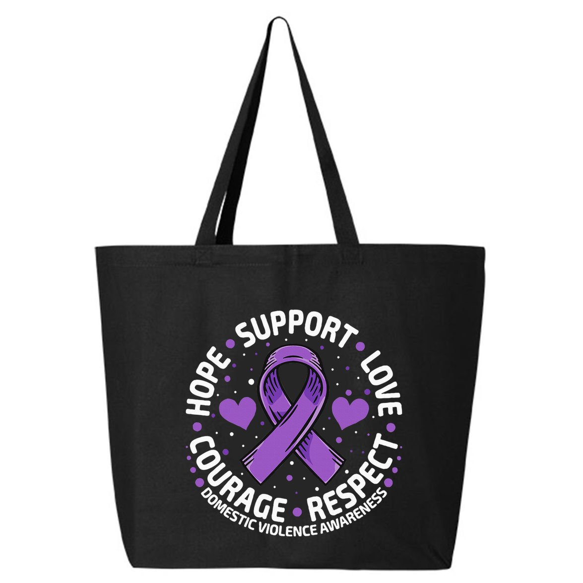Domestic Violence Awareness LOVE SUPPORT Domestic Violence 25L Jumbo Tote