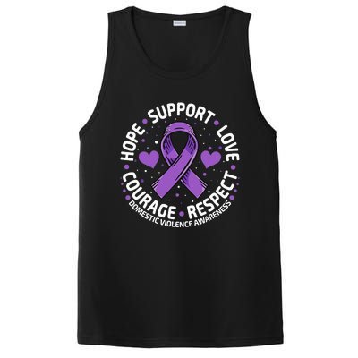 Domestic Violence Awareness LOVE SUPPORT Domestic Violence PosiCharge Competitor Tank