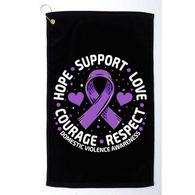 Domestic Violence Awareness LOVE SUPPORT Domestic Violence Golf Towel