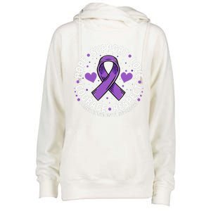 Domestic Violence Awareness LOVE SUPPORT Domestic Violence Womens Funnel Neck Pullover Hood