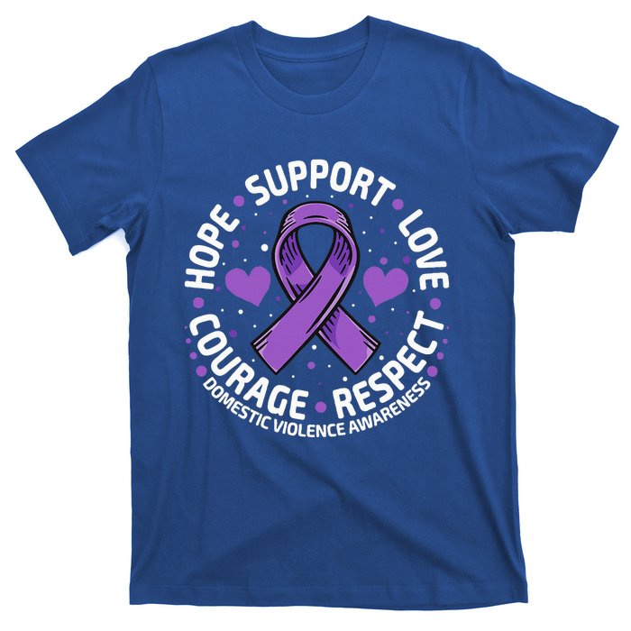 Domestic Violence Awareness LOVE SUPPORT Domestic Violence T-Shirt