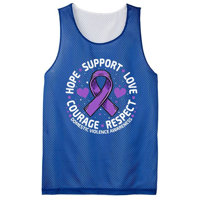 Domestic Violence Awareness LOVE SUPPORT Domestic Violence Mesh Reversible Basketball Jersey Tank