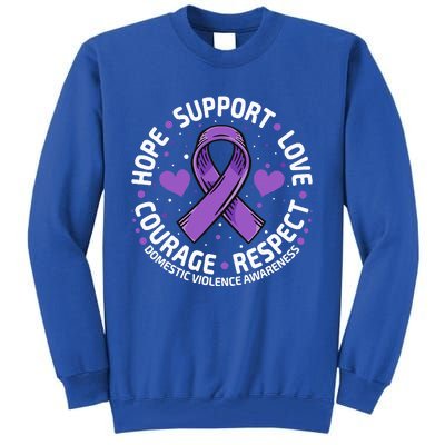 Domestic Violence Awareness LOVE SUPPORT Domestic Violence Tall Sweatshirt