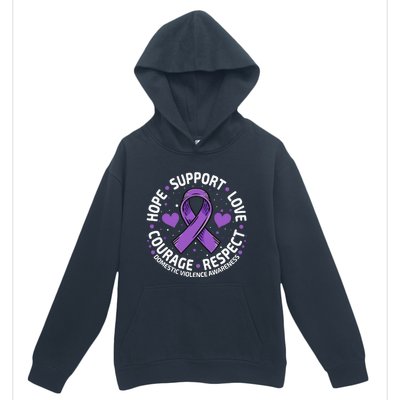 Domestic Violence Awareness LOVE SUPPORT Domestic Violence Urban Pullover Hoodie