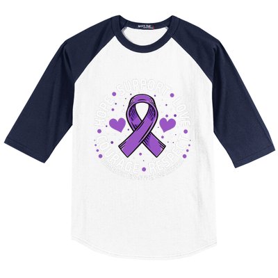 Domestic Violence Awareness LOVE SUPPORT Domestic Violence Baseball Sleeve Shirt