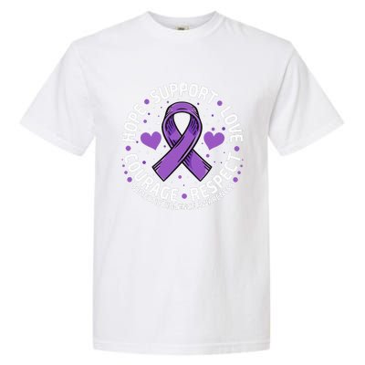 Domestic Violence Awareness LOVE SUPPORT Domestic Violence Garment-Dyed Heavyweight T-Shirt