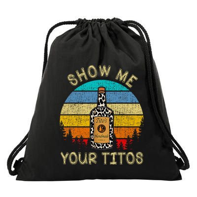 Drinking Vodka Alcohol Lover Show Me Your Drawstring Bag