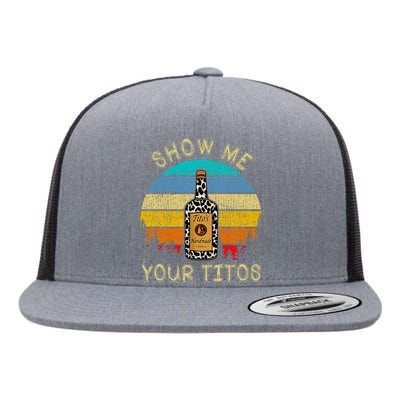 Drinking Vodka Alcohol Lover Show Me Your Flat Bill Trucker Hat