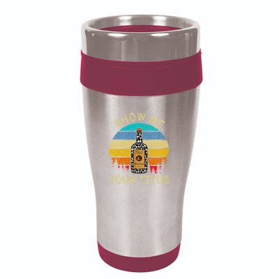 Drinking Vodka Alcohol Lover Show Me Your 16oz Travel Tumbler