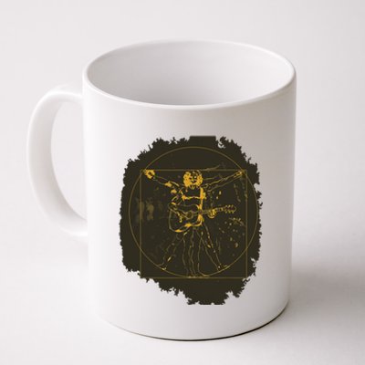 Da Vinci Acoustic Guitar Player Funny Musician Pun Coffee Mug