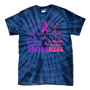 Domestic Violence & Breast Cancer Awareness Month Warrior Tie-Dye T-Shirt