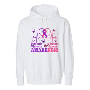 Domestic Violence & Breast Cancer Awareness Month Warrior Garment-Dyed Fleece Hoodie