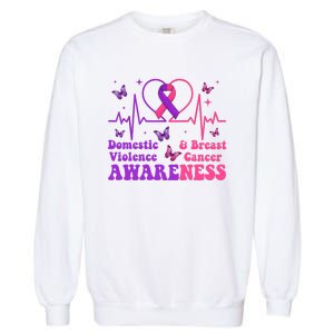 Domestic Violence & Breast Cancer Awareness Month Warrior Garment-Dyed Sweatshirt