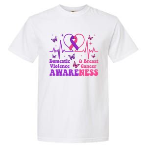 Domestic Violence & Breast Cancer Awareness Month Warrior Garment-Dyed Heavyweight T-Shirt