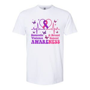 Domestic Violence & Breast Cancer Awareness Month Warrior Softstyle CVC T-Shirt