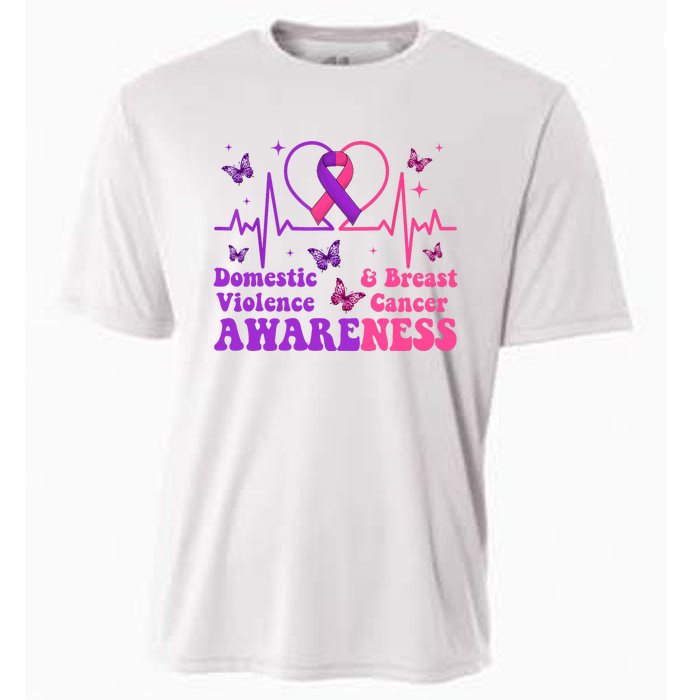 Domestic Violence & Breast Cancer Awareness Month Warrior Cooling Performance Crew T-Shirt