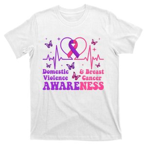 Domestic Violence & Breast Cancer Awareness Month Warrior T-Shirt