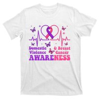 Domestic Violence & Breast Cancer Awareness Month Warrior T-Shirt