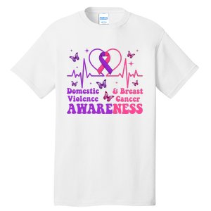 Domestic Violence & Breast Cancer Awareness Month Warrior Tall T-Shirt