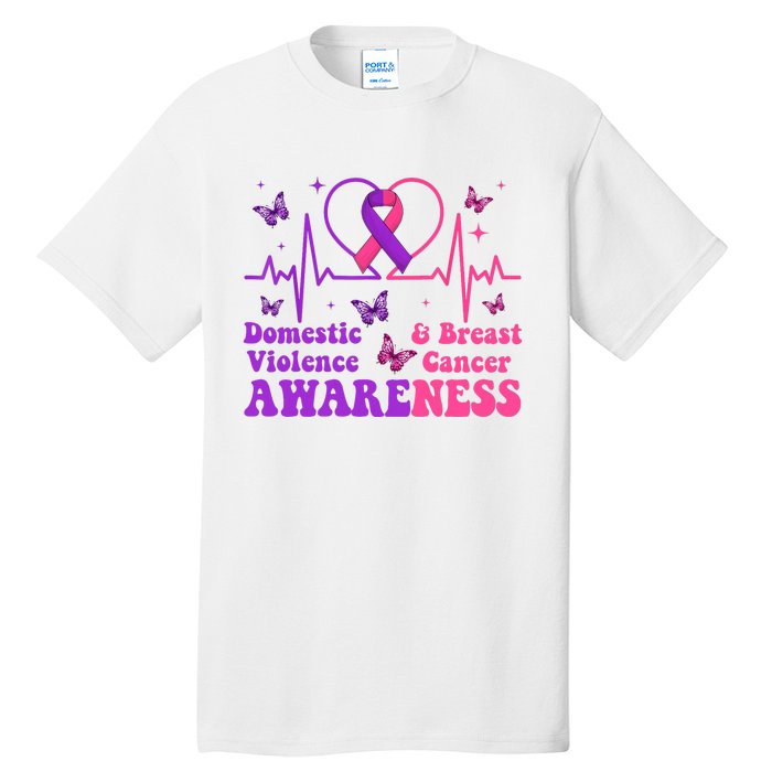 Domestic Violence & Breast Cancer Awareness Month Warrior Tall T-Shirt