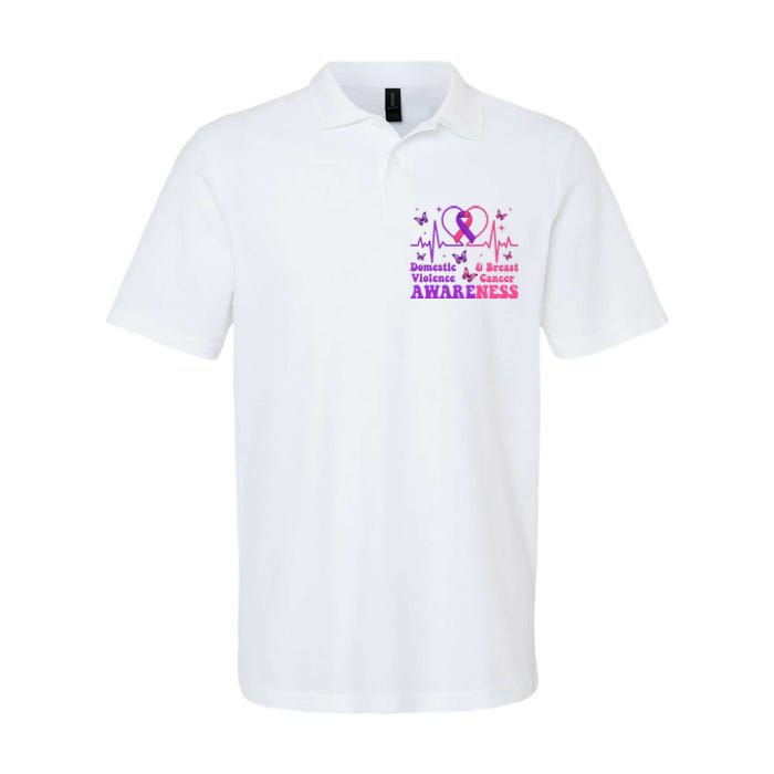 Domestic Violence & Breast Cancer Awareness Month Warrior Softstyle Adult Sport Polo