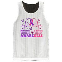 Domestic Violence & Breast Cancer Awareness Month Warrior Mesh Reversible Basketball Jersey Tank