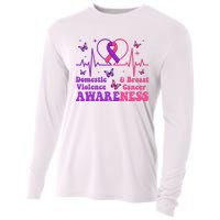 Domestic Violence & Breast Cancer Awareness Month Warrior Cooling Performance Long Sleeve Crew