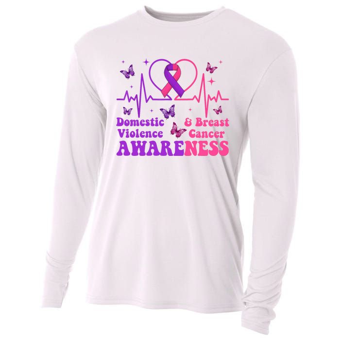 Domestic Violence & Breast Cancer Awareness Month Warrior Cooling Performance Long Sleeve Crew