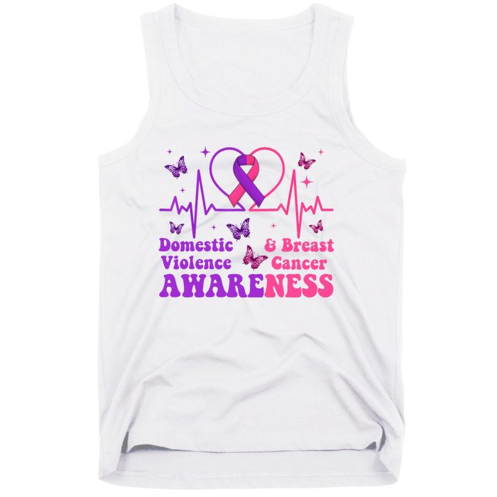 Domestic Violence & Breast Cancer Awareness Month Warrior Tank Top