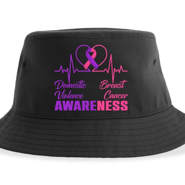 Domestic Violence & Breast Cancer Awareness Month Warrior Gift Sustainable Bucket Hat