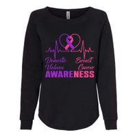 Domestic Violence & Breast Cancer Awareness Month Warrior Gift Womens California Wash Sweatshirt