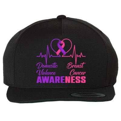 Domestic Violence & Breast Cancer Awareness Month Warrior Gift Wool Snapback Cap