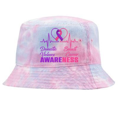 Domestic Violence & Breast Cancer Awareness Month Warrior Gift Tie-Dyed Bucket Hat