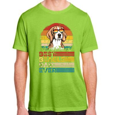 Dog Vintage Best Beagle Dad Ever Fathers Day Puppy Dog Dad Adult ChromaSoft Performance T-Shirt