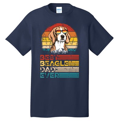 Dog Vintage Best Beagle Dad Ever Fathers Day Puppy Dog Dad Tall T-Shirt