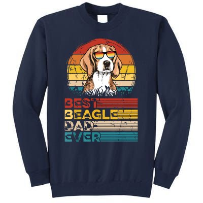 Dog Vintage Best Beagle Dad Ever Fathers Day Puppy Dog Dad Tall Sweatshirt