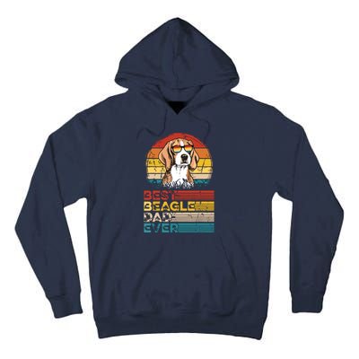 Dog Vintage Best Beagle Dad Ever Fathers Day Puppy Dog Dad Tall Hoodie