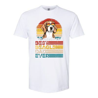 Dog Vintage Best Beagle Dad Ever Fathers Day Puppy Dog Dad Softstyle CVC T-Shirt