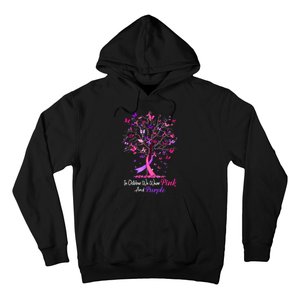 Domestic Violence Breast Cancer Awareness Month Ribbon Tree Hoodie