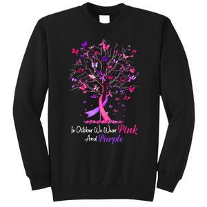 Domestic Violence Breast Cancer Awareness Month Ribbon Tree Sweatshirt