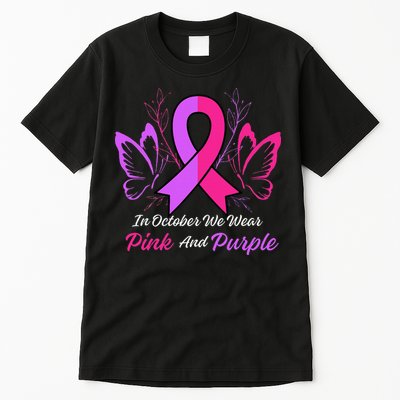 Domestic Violence Breast Cancer Awareness Month Ribbon Tall T-Shirt