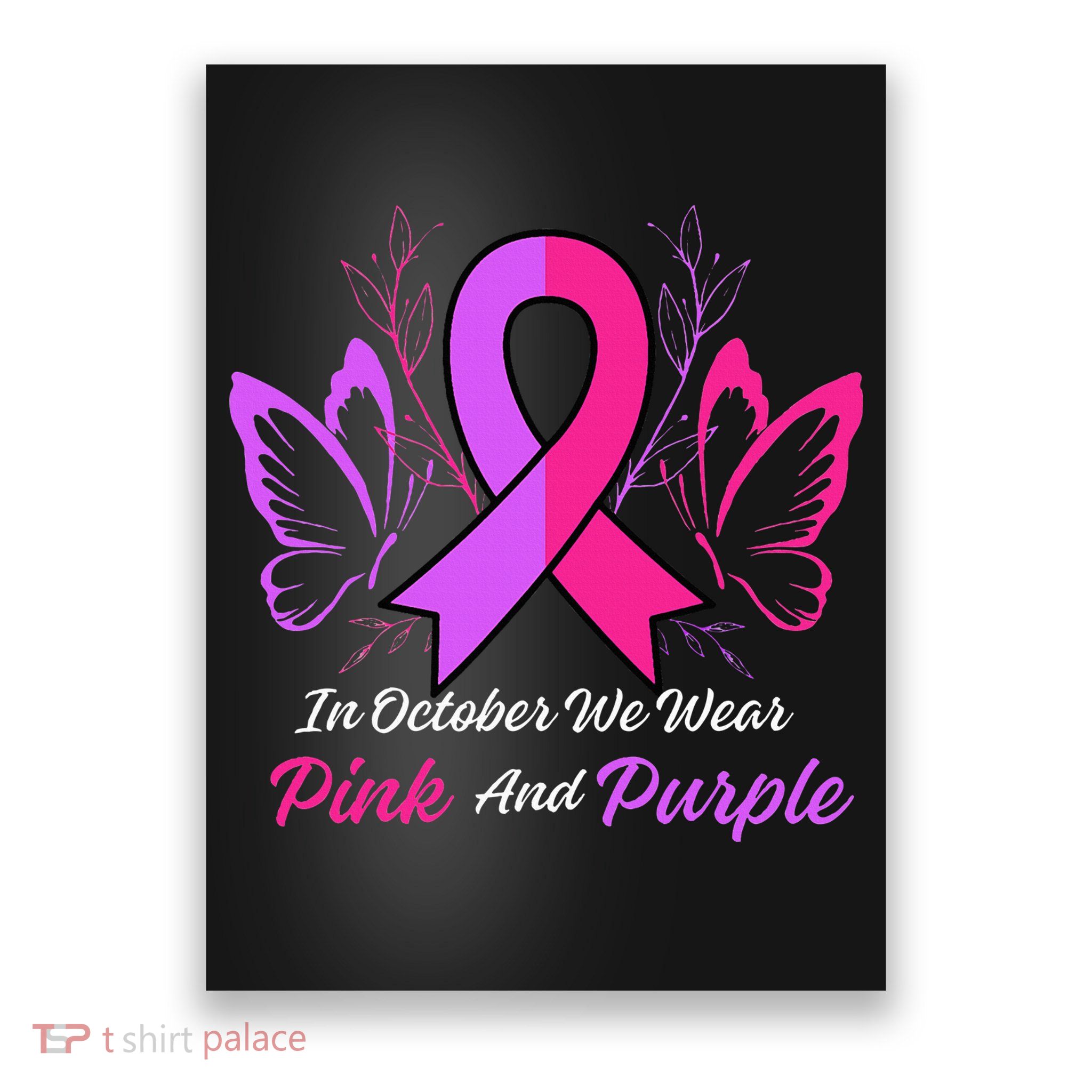 Domestic Violence Breast Cancer Awareness Month Ribbon Poster