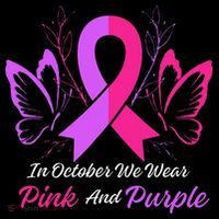 Domestic Violence Breast Cancer Awareness Month Ribbon Poster