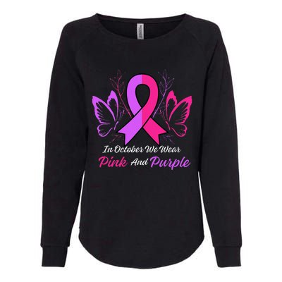 Domestic Violence Breast Cancer Awareness Month Ribbon Womens California Wash Sweatshirt