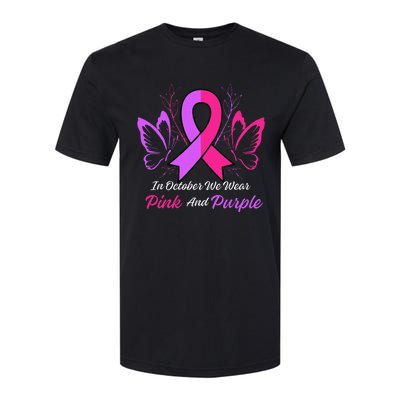 Domestic Violence Breast Cancer Awareness Month Ribbon Softstyle® CVC T-Shirt