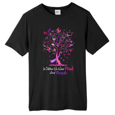 Domestic Violence Breast Cancer Awareness Month Tall Fusion ChromaSoft Performance T-Shirt